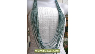 Fancy Turquoise Beads Necklaces Layered